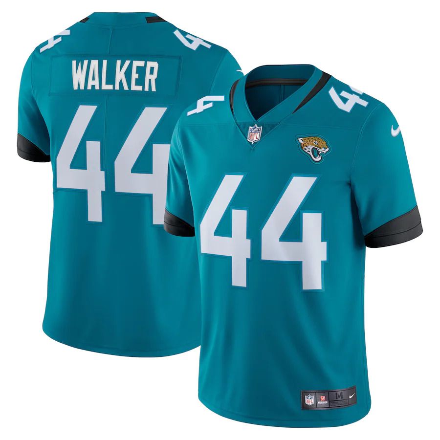 Men Jacksonville Jaguars 44 Travon Walker Nike Teal Team Logo Vapor Limited NFL Jersey